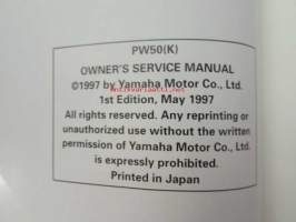 Yamaha PW50 (K) owner´s service manual - omistajan huolto-ohjekirja