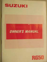 Suzuki RG50 vm. 1986 ownwr´s manual käyttöohjekirja