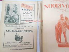 Nuori Voima - Suomen nuorison aikakauslehti 1924 vuosikerta 1924 irtonumeroina - täydellinen, katso tarkemmin kuvista mm. kaikki artikkelit / kirjoittajat /