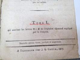 Noveau Dictionnaire allemand-francois- par Chretien Frederic Schwan Tome I-II, J.G. Cotta 1807 -sanakirja