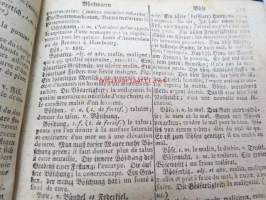 Noveau Dictionnaire allemand-francois- par Chretien Frederic Schwan Tome I-II, J.G. Cotta 1807 -sanakirja