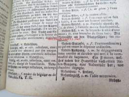 Noveau Dictionnaire allemand-francois- par Chretien Frederic Schwan Tome I-II, J.G. Cotta 1807 -sanakirja