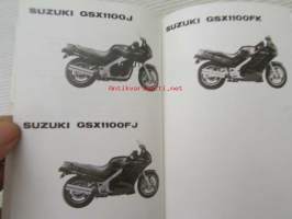Suzuki GSX1100 (GV72A / GV72B / GV72C / GV72D) - GSX1100J, GSX1100FJ, GHSX1100FK, Parts Catalogue -varaosaluettelo