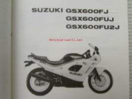 Suzuki GSX600F (GN72A / GN72FJ) GSX600FJ, GSX600FUJ, GSX600FU2J Parts Catalogue -varaosaluettelo