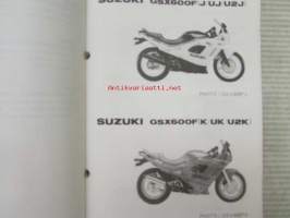 Suzuki GSX600F (GN72A / GN72FJ) GSX600FJ, GSX600FUJ, GSX600FU2J, GSX600FK, GSX600FUK, GSX600FU2K Parts Catalogue -varaosaluettelo