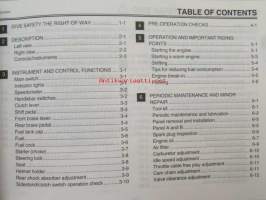 Yamaha SR 125 owner´s manual -käyttöohjekirja