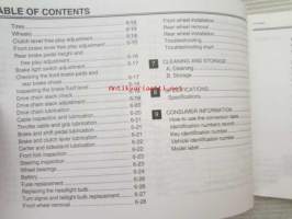 Yamaha SR 125 owner´s manual -käyttöohjekirja
