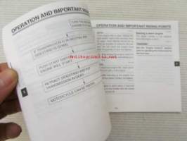Yamaha SR 125 owner´s manual -käyttöohjekirja