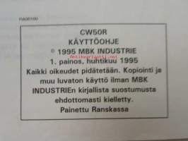 Yamaha CW50R owner´s manual -käyttöohjekirja