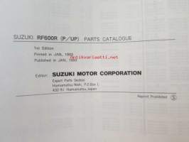 Suzuki RF600R (GN76A / GN76B) RF600RP , RF600RUP Parts Catalogue -varaosaluettelo, katso mallit tarkemmin kuvista.