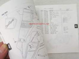 Suzuki LT80 (LM4AC11A) LT80L, LT80M, LT80N, LT80P, LT80R, Parts Catalogue -varaosaluettelo, katso mallit tarkemmin kuvista.
