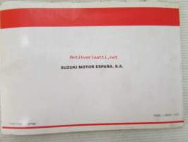 Suzuki AH50 (CA1GA) AH50N, AH50R, AH50GR, Parts Catalogue -varaosaluettelo, katso mallit tarkemmin kuvista.