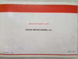Suzuki AP50 (CA1JA) AP50S, AP50R, Parts Catalogue -varaosaluettelo, katso mallit tarkemmin kuvista.