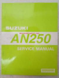 Suzuki AN250 Service Manual + AN250 Supplementary Service Manual -huolto-ohjekirja ja lisäosa