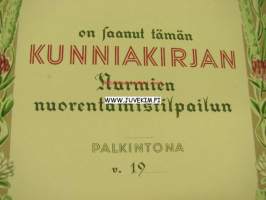 Nurmien nuorentamiskilpailu -kunniakirja