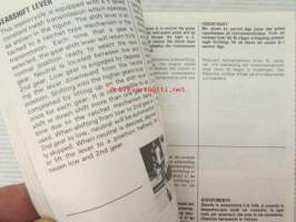 Suzuki GSX1100E/ES/EF Owner&#039;s Manual -omistajan käsikirja