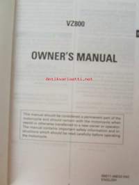 Suzuki VZ800 Owner´s manual -käyttöohjekirja