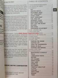 Suzuki SV650/S Owner´s manual -käyttöohjekirja