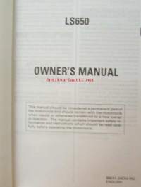 Suzuki LS650 Owner´s manual -käyttöohjekirja