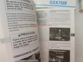 Suzuki GS500E Owner´s manual -käyttöohjekirja