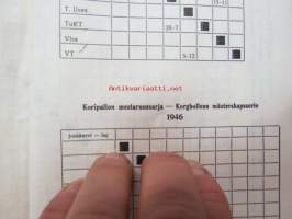 Oy Veikkaustoimisto Ab - Sarjataulukoita - Serietabeller / Englannin jalkapallo - Engelsk fotboll / Eteläinen lohko - Södra liga 1945-46 + Käsipallon
