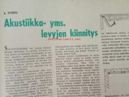 Taitaja 1962 nr 1 - &quot;Zero&quot;, Akustiikka levyjen kiinnitys, Kumimoottorilennokki &quot;TI&quot; Mikojan E-66, Moottorikelkan pienoismalli, vauvan kantokassi, Kenkien