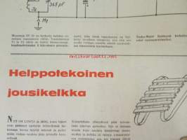 Taitaja 1962 nr 1 - &quot;Zero&quot;, Akustiikka levyjen kiinnitys, Kumimoottorilennokki &quot;TI&quot; Mikojan E-66, Moottorikelkan pienoismalli, vauvan kantokassi, Kenkien