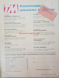 Taitaja 1962 nr 3 - Laiskuri lepotuoli, Liinavaatekaappi, Retkipöytä laukussa, Zeppeliini, TAI-vene poikien  kesävene, Pienoisakku, Käsimankeli, Kirjoitustuoli,