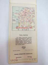 Matkailukartta Ranska 1958 Foldex