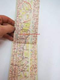 Matkailukartta Ranska 1958 Foldex