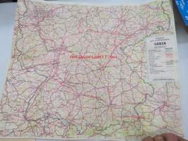 Matkailukartta Saksa 1958 Foldex
