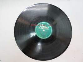 Rytmi VR 6307 Jorma Ikävalko - Siirtolaisen muistoja / Tukkilaisten tanssiaiset -savikiekkoäänilevy, 78 rpm