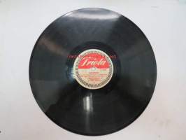 Triola T 4080 Pirkko Jaakkola - Pariisin taivaan alla / Keltaruusu -savikiekkoäänilevy, 78 rpm