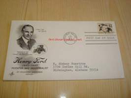 Henry Ford Model T Ford Motor Company ensipäiväkuori FDC 1968 USA