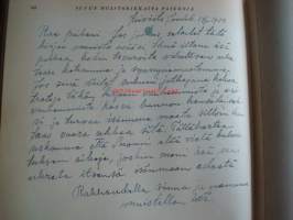 Oma Sukuni, uniikilla ja koskettavalla yhden sivun kirjoituksella evakkoa edeltävänä iltana Koiviston kylässä Karjalassa 1939 muuten kirja on käyttämätön.