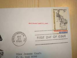 U.S. Marine Corps 1916-1966 USA ensipäiväkuori FDC