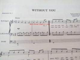 Sheet Music Folio nr 6 - All Organ &quot;Without You&quot; Plus 12 Golden winners -nuottikirja (sähköurut)