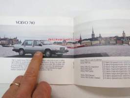 Volvo 1988 mallisto -myyntiesite, ruotsinkielinen