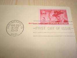 USA:n sisällissota ensipäiväkuori FDC 1949 USA