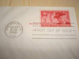 USA:n sisällissota ensipäiväkuori FDC 1949 USA