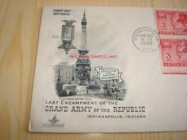 USA:n sisällissota ensipäiväkuori FDC 1949 USA