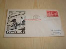 USA:n sisällissota ensipäiväkuori FDC 1949 USA