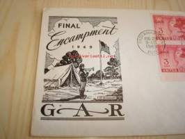 USA:n sisällissota ensipäiväkuori FDC 1949 USA