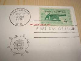 USA:n sisällissota ensipäiväkuori FDC 1961 USA