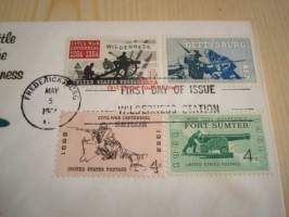 USA:n sisällissota ensipäiväkuori FDC 1964 USA