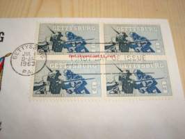 USA:n sisällissota ensipäiväkuori FDC 1963 USA