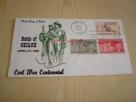 USA:n sisällissota ensipäiväkuori FDC 1962 USA