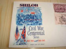 USA:n sisällissota ensipäiväkuori FDC 1962 USA