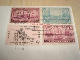 USA:n sisällissota ensipäiväkuori FDC 1962 USA