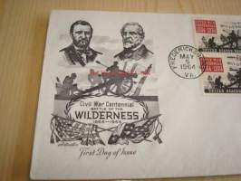 USA:n sisällissota ensipäiväkuori FDC 1964 USA